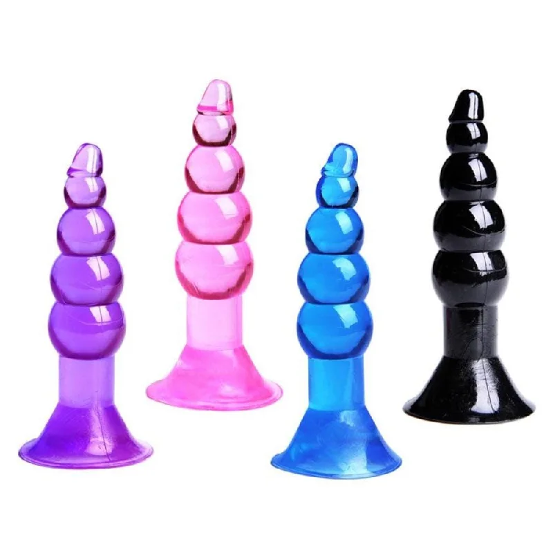 Jelly Anal Silicone Beaded Plug