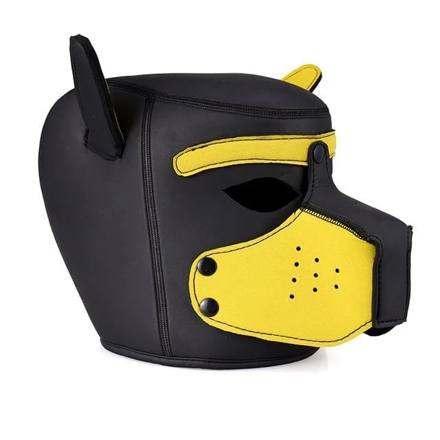 Colored Mask Leather Bondage Puppy Hood