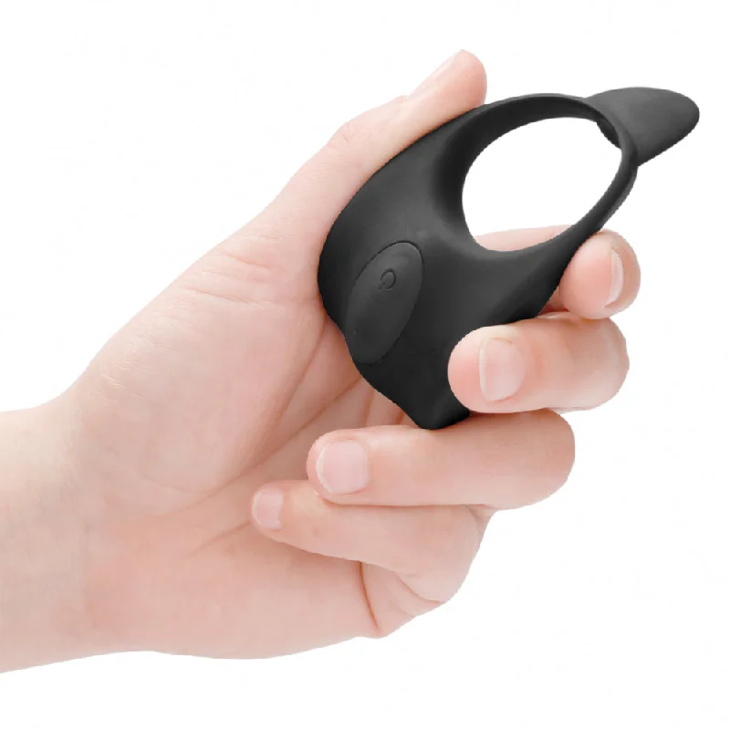 Electroshock Cock Ring With Clitoral E-Stimulation Massager