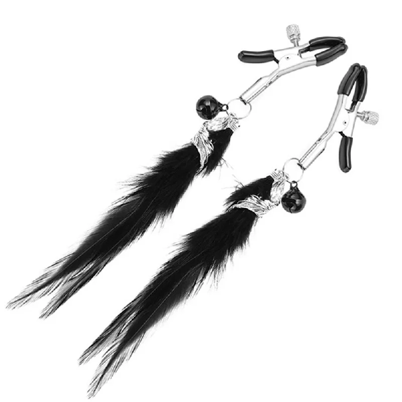 Bohemian Feather and Bell Nipple Clamps