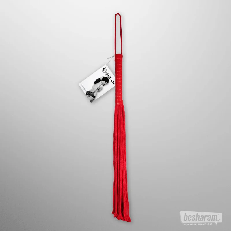 Sex & Mischief Red Rope Flogger