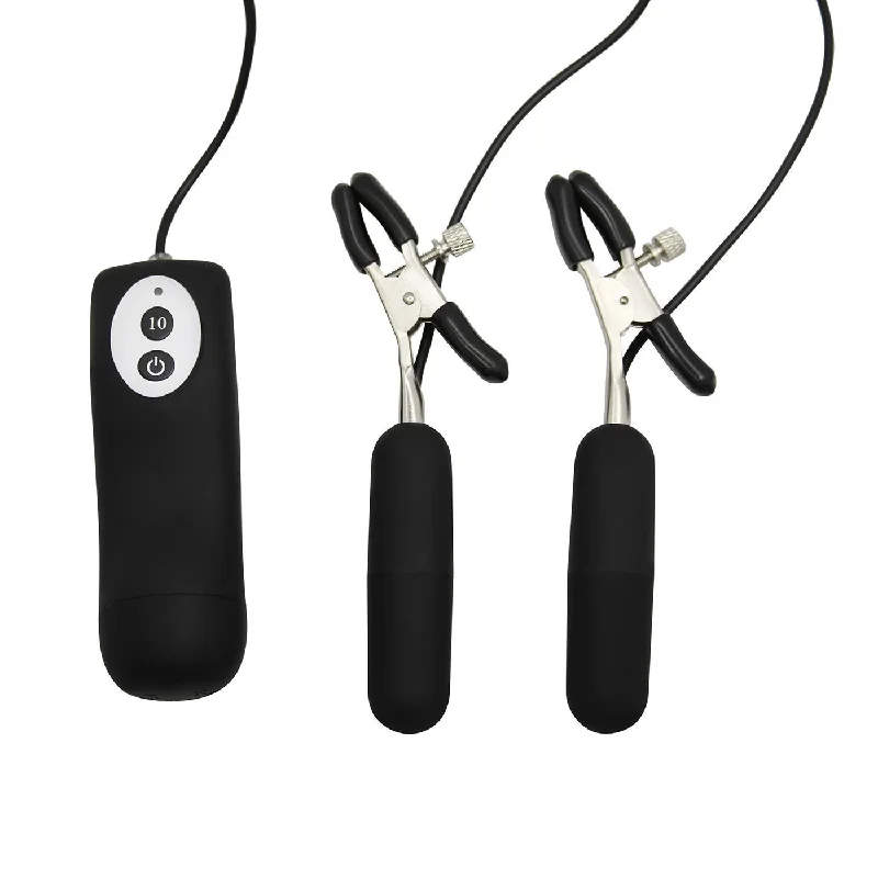 Remote Control BDSM Vibrating Nipple Clamps