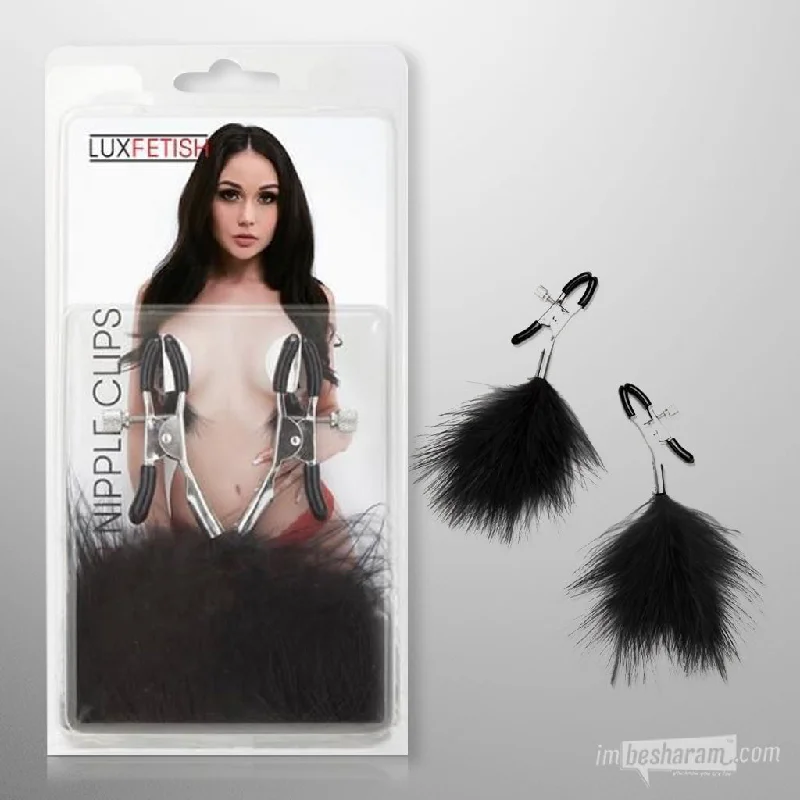 Lux Fetish Feather Nipple Clamps