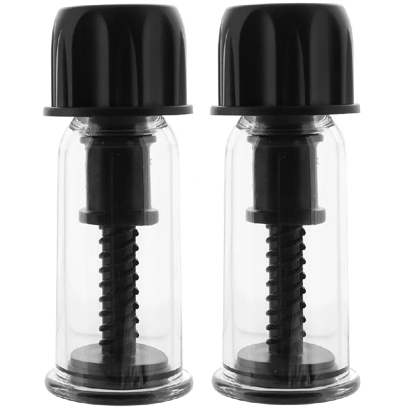 nipple play Vacuum Twist Suckers in Black