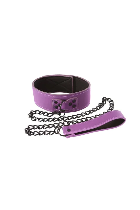 NS Novelties - Lust - Collar & Leash - Purple