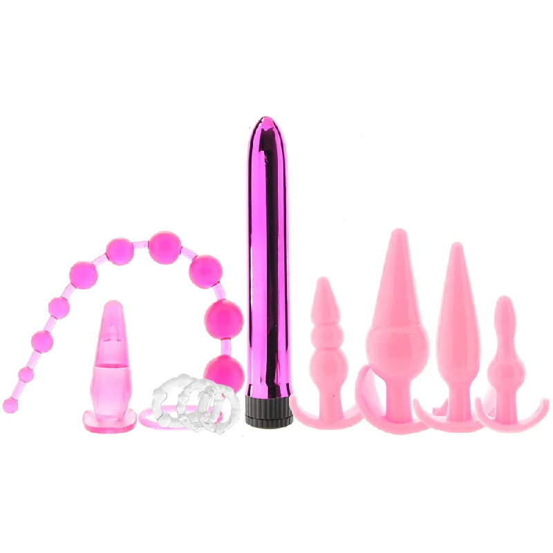 Pink Elite 10pc Anal Play Kit