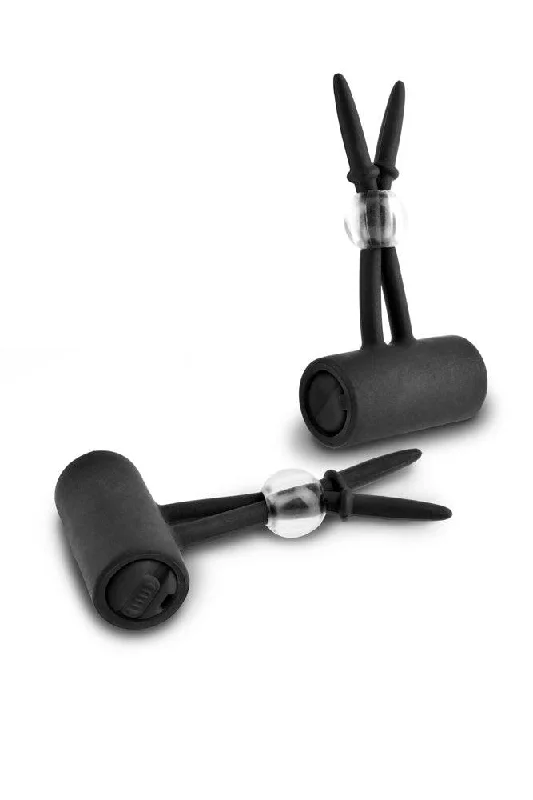 Pipedream - Fetish Fantasy Limited Edition - Vibrating Silicone Nipple Lassos - Black