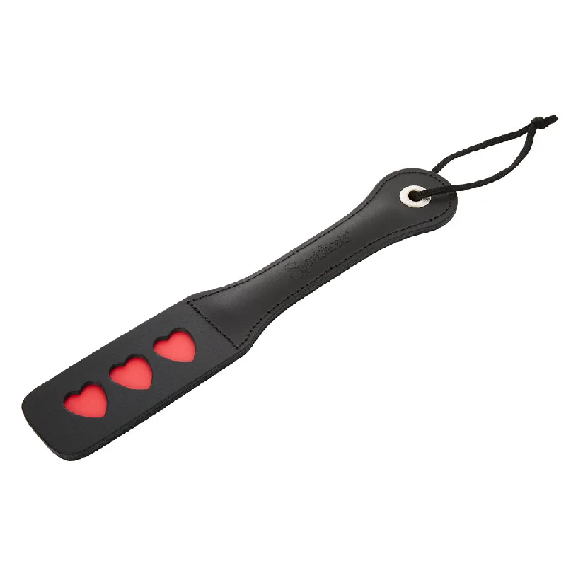 Sportsheets Leather Triple Heart Impression Paddle