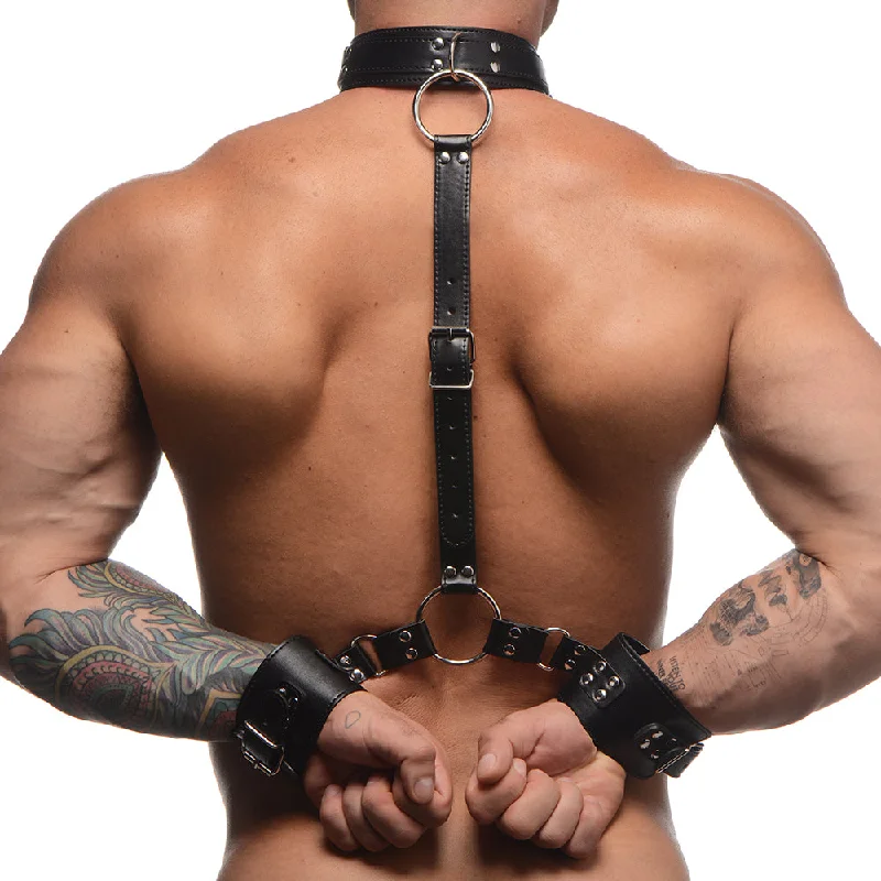 Strict Neck to Wrist Vegan Leather Restraints