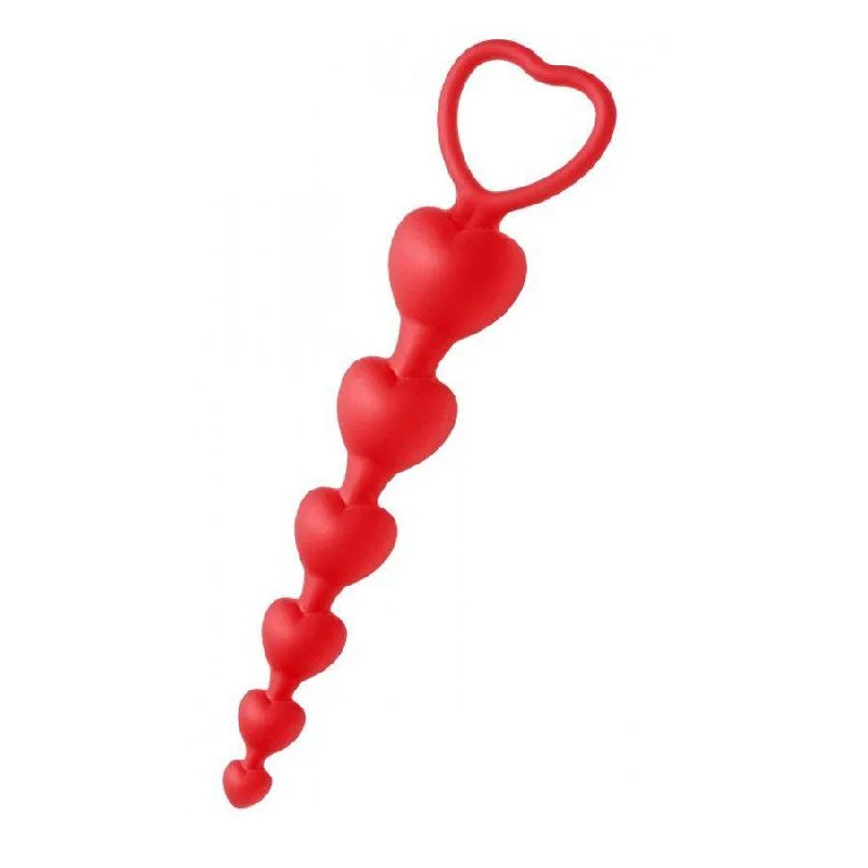 Sweet Hearts Silicone Anal Beads