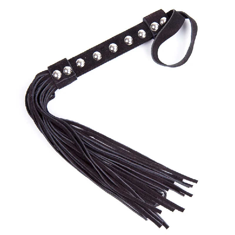 Yiwu Suede Leather Flogger With Studded Handle