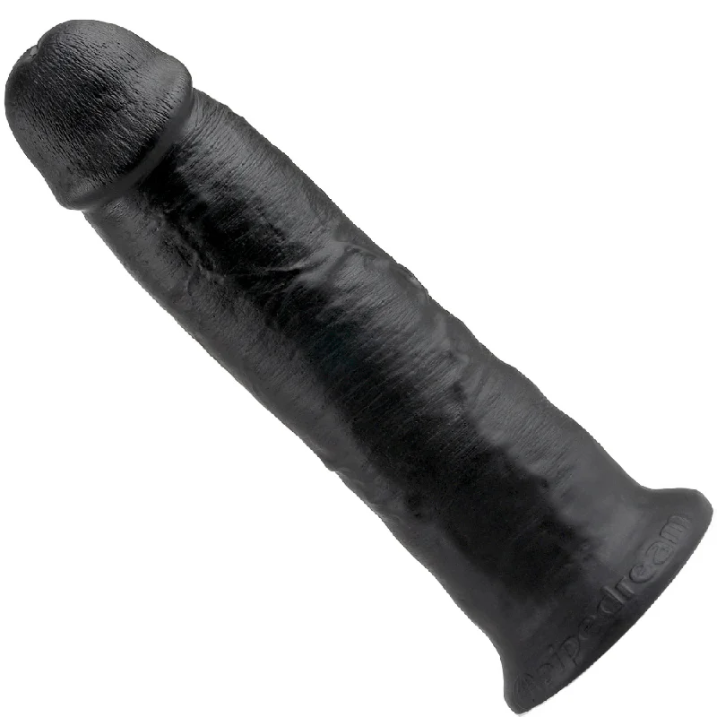 10 Inch Veined & Girthy Black Suction Cup Dildo