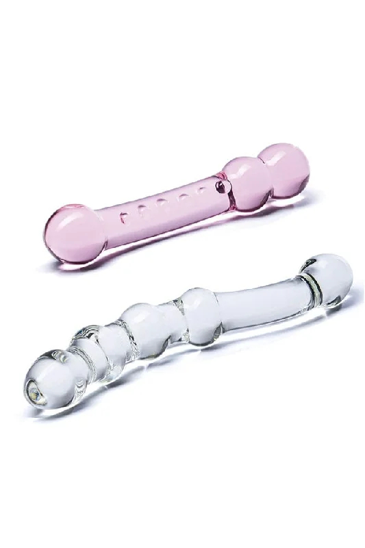 Gläs - Double Pleasure - 2 Pc Glass Dildo Set