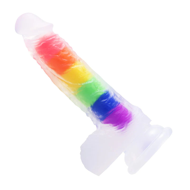 Julian - 5.4-inch Rainbow Jelly Realistic Suction Cup Dildo