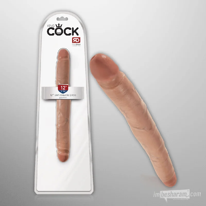 King Cock 12" Slim Double Realistic Dildo