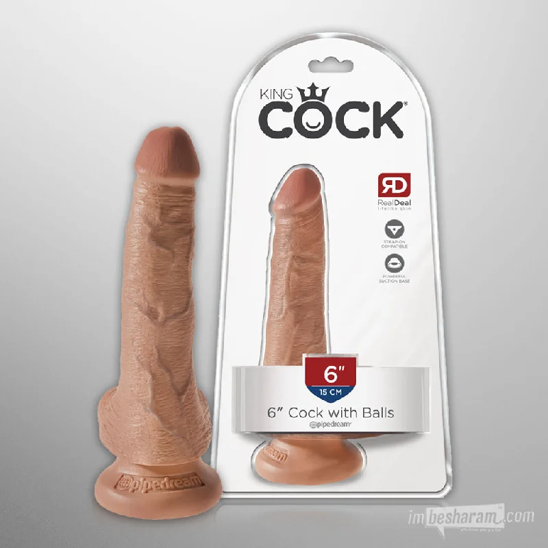 King Cock 6" Realistic Dildo with Balls