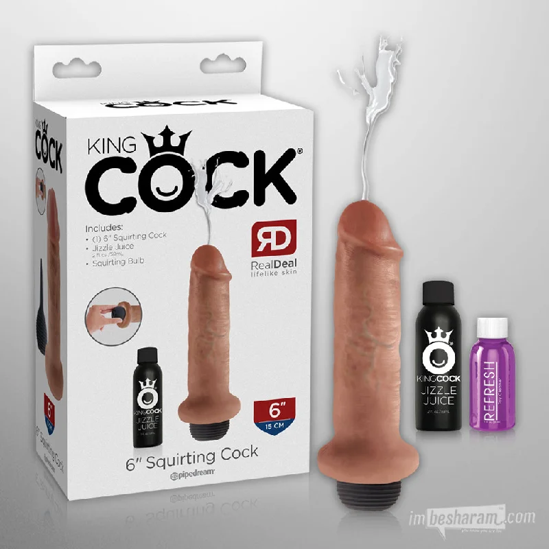 King Cock 6" Squirting Realistic Dildo