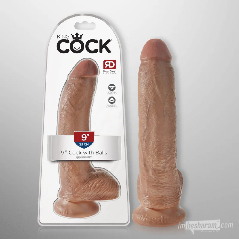 King Cock 9" Realistic Dildo with Balls