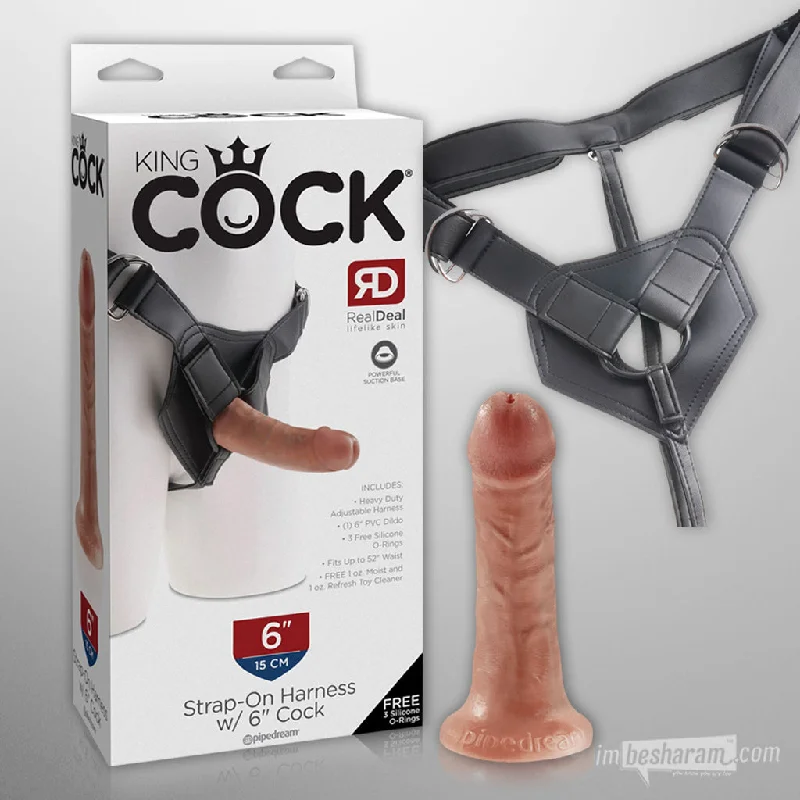 King Cock Strap-on Harness with 6" Realistic Dildo