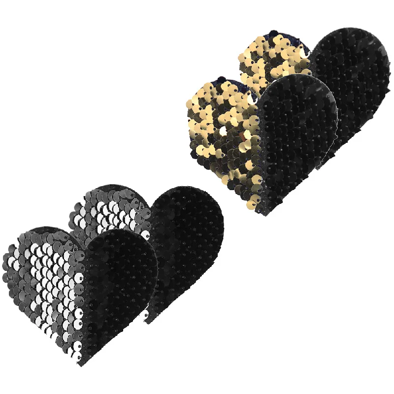 Reversible Heart Sequin Nipple Pasties