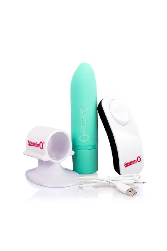 Screaming O - Charged - Positive Remote Control Bullet Vibrator - Mint Green