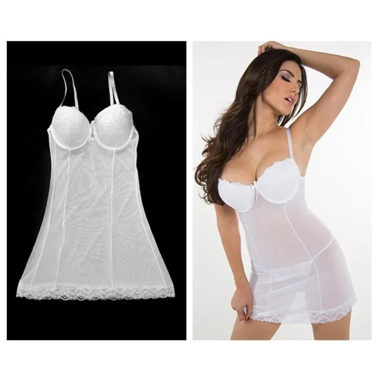 Sunny Leone Worn White Chemise