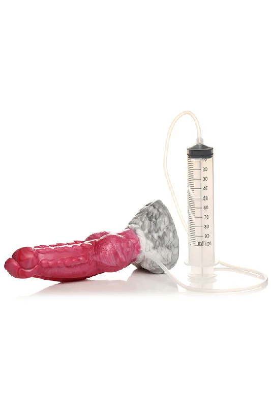 XR Brand - Creature Cocks - Resurrector Phoenix Squirting Silicone Dildo - Red/White